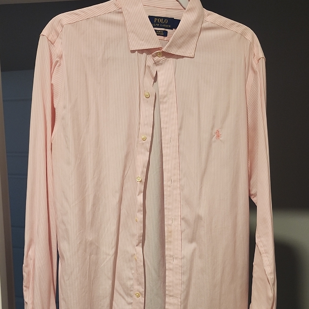 Polo by Ralph Lauren Men's Light Pink Dress Shirt